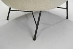 Upholstered Lounge Chair with Metal Legs Europe 1950s - 3570532