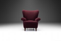 Upholstered Swedish Modern Lounge Chair Sweden 1940s - 3641667