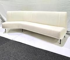 Upholstery Ready Curved Italian Mid Century Modern Sofa on Black Lacquer Legs - 4214530