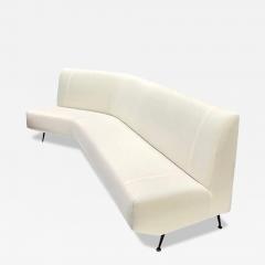 Upholstery Ready Curved Italian Mid Century Modern Sofa on Black Lacquer Legs - 4217336