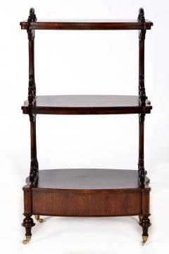 Upright Music Stand 3 Tier Bow Front Drawer Rosewood 19th Century  - 3584738
