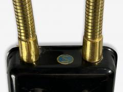 Upsala Armaturfabrik Adjustable Wall Sconce Black Metal Brass Sweden 1960s - 4627286
