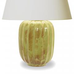 Upsala Ekeby Art Deco Table Lamp in Tea Green Brown Glaze by Upsala Ekeby - 2811518