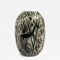 Upsala Ekeby Hedenh s Vase with Neolithic Style Designs by Mari Simmulson for Ekeby - 3543824