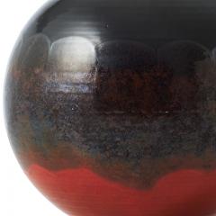 Upsala Ekeby Large Vase Gunmetal Luster and Orange Glazes by Upsala Ekeby - 3602341