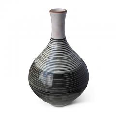 Upsala Ekeby Mod Vase in Black and White by Mari Simmulsson for Ekeby - 3062619