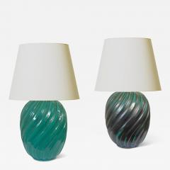 Upsala Ekeby Pair of Swedish Modern Table Lamps by Upsala Ekeby - 3742712