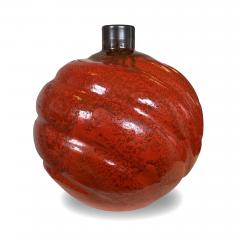 Upsala Ekeby Spectacular Pair of Large Persimmon Orange Vases by Upsala Ekeby - 2927372