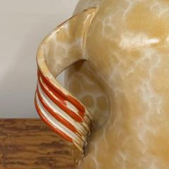 Upsala Ekeby Swedish Mid Century Modern Beige Ceramic Vase Sweden 1930s - 3482626