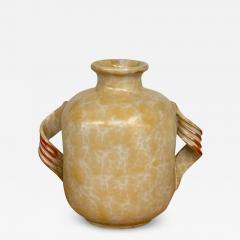Upsala Ekeby Swedish Mid Century Modern Beige Ceramic Vase Sweden 1930s - 3483689