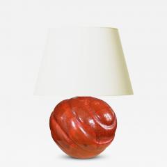 Upsala Ekeby Table Lamp in Persimmon Orange Glaze by Ekeby - 3347775