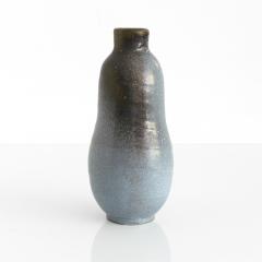 Upsala Ekeby VICKE LINDSTRAND VASE WITH SPECKLED BLUE AND BROWN GLAZE SCANDINAVIAN MODERN - 2511462