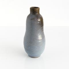 Upsala Ekeby VICKE LINDSTRAND VASE WITH SPECKLED BLUE AND BROWN GLAZE SCANDINAVIAN MODERN - 2511464