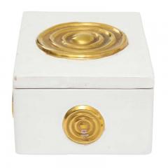 Urbano Zaccagnini Zaccagnini Box Ceramic White Gold Signed - 2842265