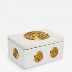 Urbano Zaccagnini Zaccagnini Box Ceramic White Gold Signed - 2843600