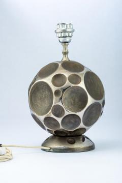 Urbano Zaccagnini Zaccagnini Lamp Ceramic Geodesic Silver Pewter Signed - 2833657