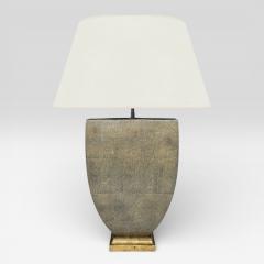 Urn Shaped Shagreen Table Lamp Italy circa 1950 - 4509272