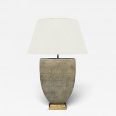 Urn Shaped Shagreen Table Lamp Italy circa 1950 - 4509273