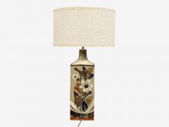 Ursula Printz Large Table Lamp Brown Stoneware Denmark 1960s - 4614856