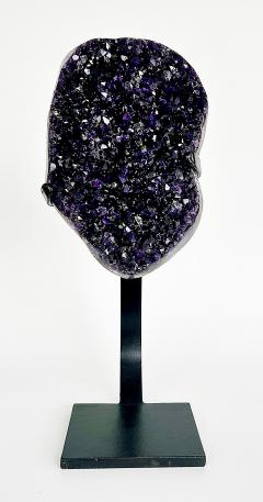 Uruguayan Amethyst Crystal Geode on Custom Stand Weighing 20 Pounds - 4316836