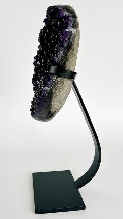 Uruguayan Amethyst Crystal Geode on Custom Stand Weighing 20 Pounds - 4316847