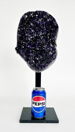 Uruguayan Amethyst Crystal Geode on Custom Stand Weighing 20 Pounds - 4316850