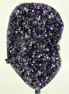 Uruguayan Amethyst Crystal Geode on Custom Stand Weighing 20 Pounds - 4316852