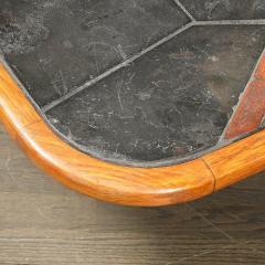 V Ramburrem Mid Century Tessellated Slate Bronze Inlay Cocktail Table by V Ramburrem - 4719973