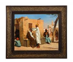 V Voill An Exceptional Orientalist Oil Painting The Barber Cairo - 2137545
