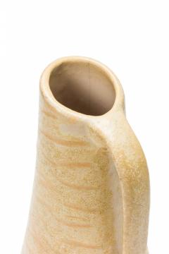 VEB Gr fenroda West German Mid Century Yellow Striped Gera Pattern Glazed Cera - 4675612