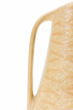 VEB Gr fenroda West German Mid Century Yellow Striped Gera Pattern Glazed Cera - 4675614