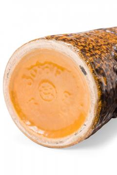 VEB Haldensleben Keramik German Mid Century Concentric Circle Design Brown Glaze - 4673093