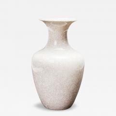 VEB Lichte German Mid Century White Crackle Glazed Ceramic Vase - 4717147