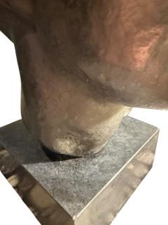 VICTOR PLANCKH RARE ART DECO FEMALE HEAD IN A TURBAN BRONZE BY VICTOR PLANCKH - 4442615