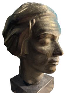 VICTOR PLANCKH RARE ART DECO FEMALE HEAD IN A TURBAN BRONZE BY VICTOR PLANCKH - 4442617