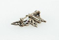 VICTORIAN BUTTERFLY GOLD BROOCH WITH DIAMONDS - 2711006