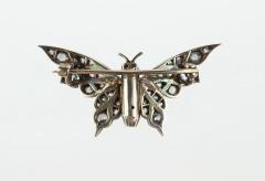 VICTORIAN BUTTERFLY GOLD BROOCH WITH DIAMONDS - 2711010