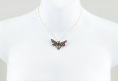 VICTORIAN BUTTERFLY NECKLACE WITH DIAMONDS RUBIES AND SAPPHIRES - 2739301