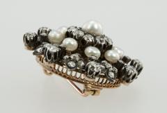 VICTORIAN DIAMOND AND PEARL BROOCH - 2739328