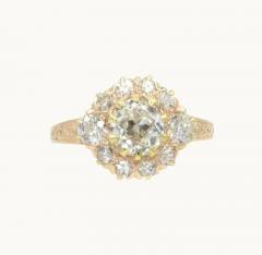 VICTORIAN DIAMOND CLUSTER RING IN 14K YELLOW GOLD CIRCA 1900 - 2621070