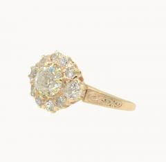 VICTORIAN DIAMOND CLUSTER RING IN 14K YELLOW GOLD CIRCA 1900 - 2621071