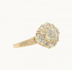 VICTORIAN DIAMOND CLUSTER RING IN 14K YELLOW GOLD CIRCA 1900 - 2621072