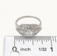 VINTAGE 1950S 0 46 CARAT DIAMOND CENTER AND PLATINUM ENGAGEMENT RING - 2711002