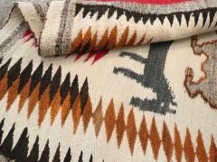 VINTAGE AMERICAN NAVAJO FLATWEAVE PICTORIAL RUG - 2372497