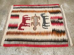 VINTAGE AMERICAN NAVAJO FLATWEAVE PICTORIAL RUG - 2372500