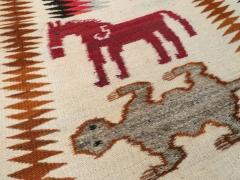 VINTAGE AMERICAN NAVAJO FLATWEAVE PICTORIAL RUG - 2372501