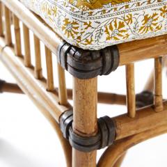 VINTAGE BAMBOO CHAIR WITH LEATHER ACCENTS - 2426407
