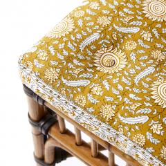VINTAGE BAMBOO CHAIR WITH LEATHER ACCENTS - 2426408