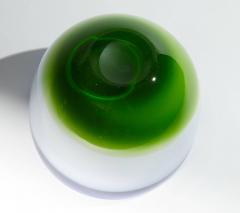 VINTAGE BLUE WHITE AND GREEN MURANO GLASS BOWL - 3083026