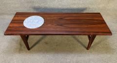 VINTAGE DANISH MID CENTURY MODERN ROSEWOOD AND MARBLE COFFEE TABLE - 3258634